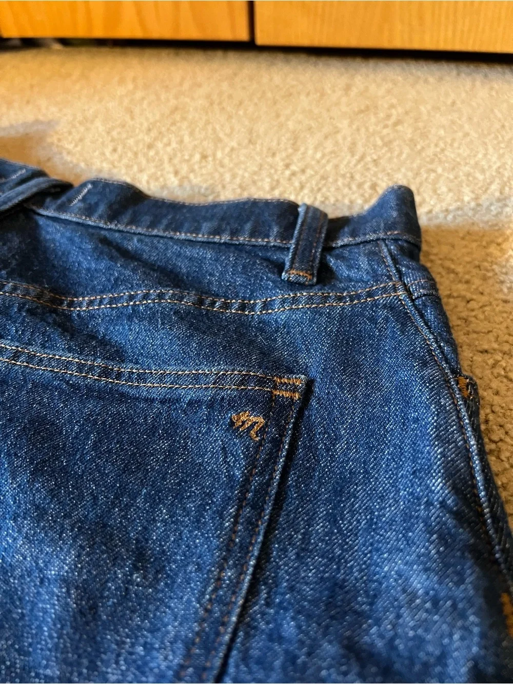 Madewell Dark Wash Denim Mini Skirt